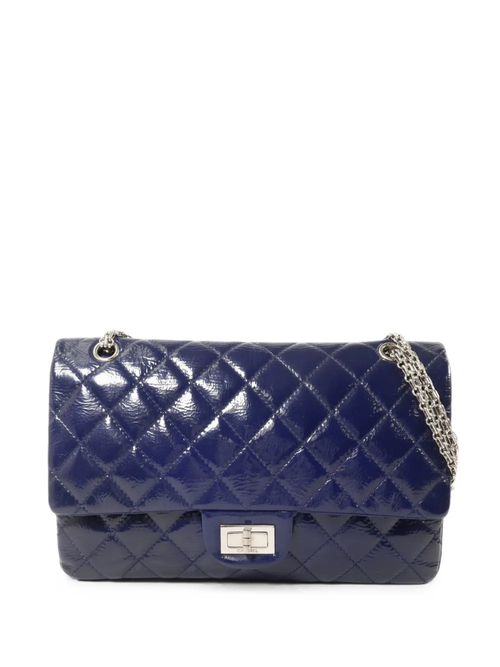 CHANEL Pre-Owned large 2.55 leather shoulder bag - Blu