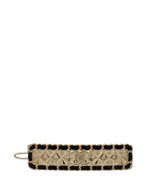 CHANEL Pre-Owned CC diamond-quilted hair clip