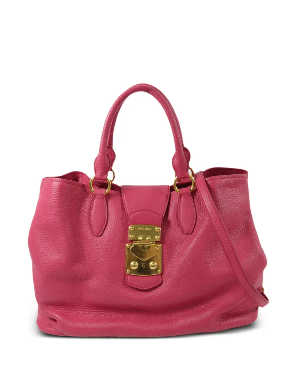 Miu Miu Pre-Owned Madras two-way tote bag - Rosa