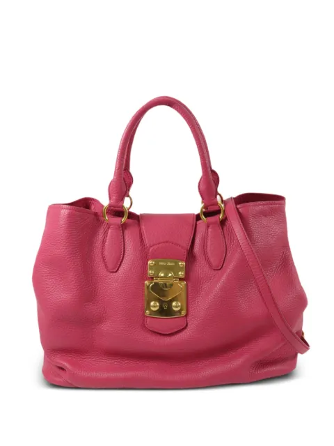 Miu Miu Pre-Owned Madras two-way tote bag