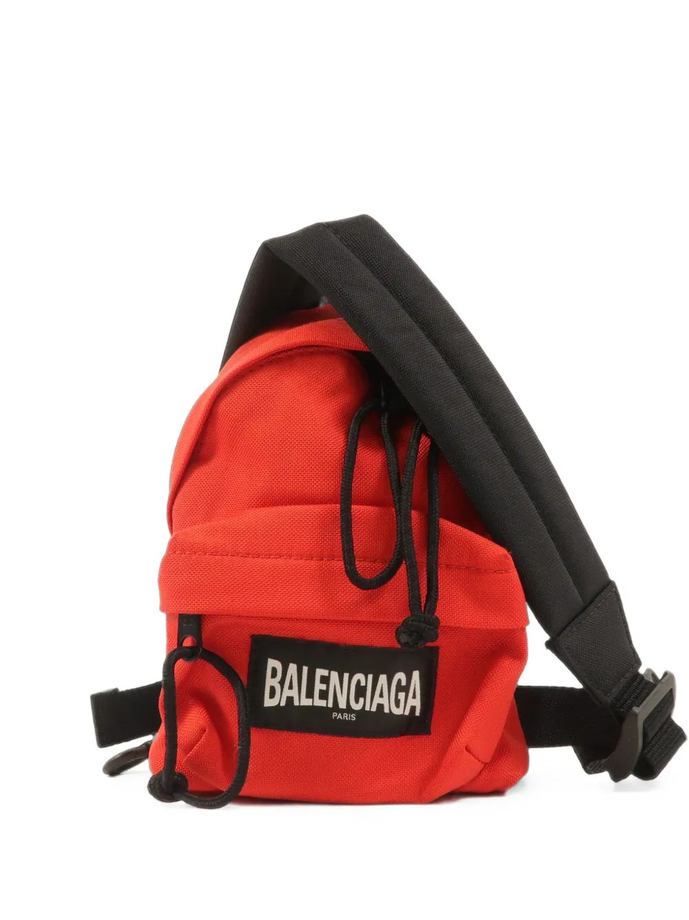 Balenciaga Pre-Owned logo-patch shoulder bag - Rosso