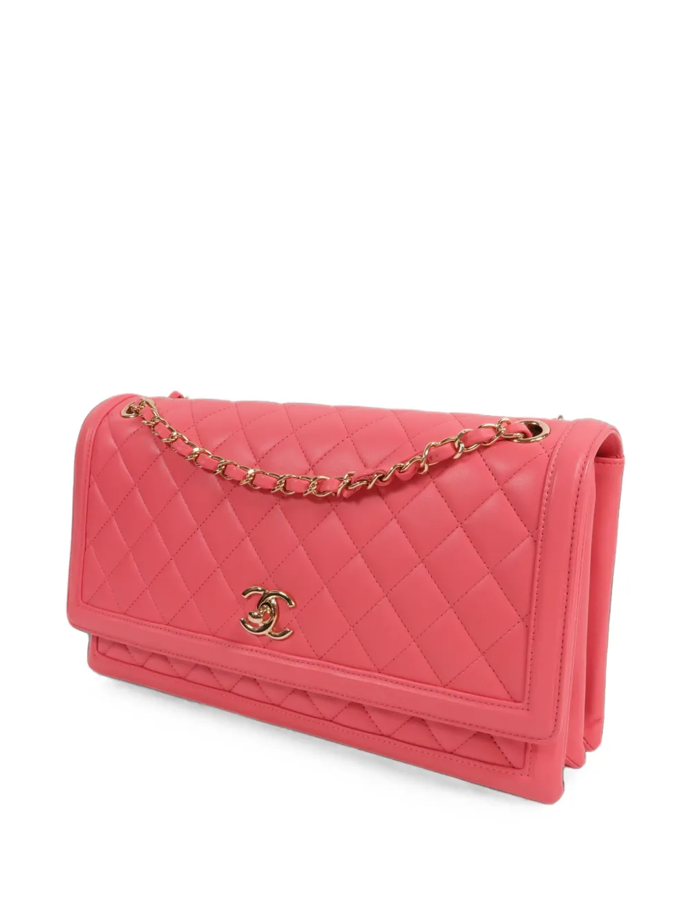 CHANEL Pre-Owned CC gewatteerde schoudertas met draaislot Roze