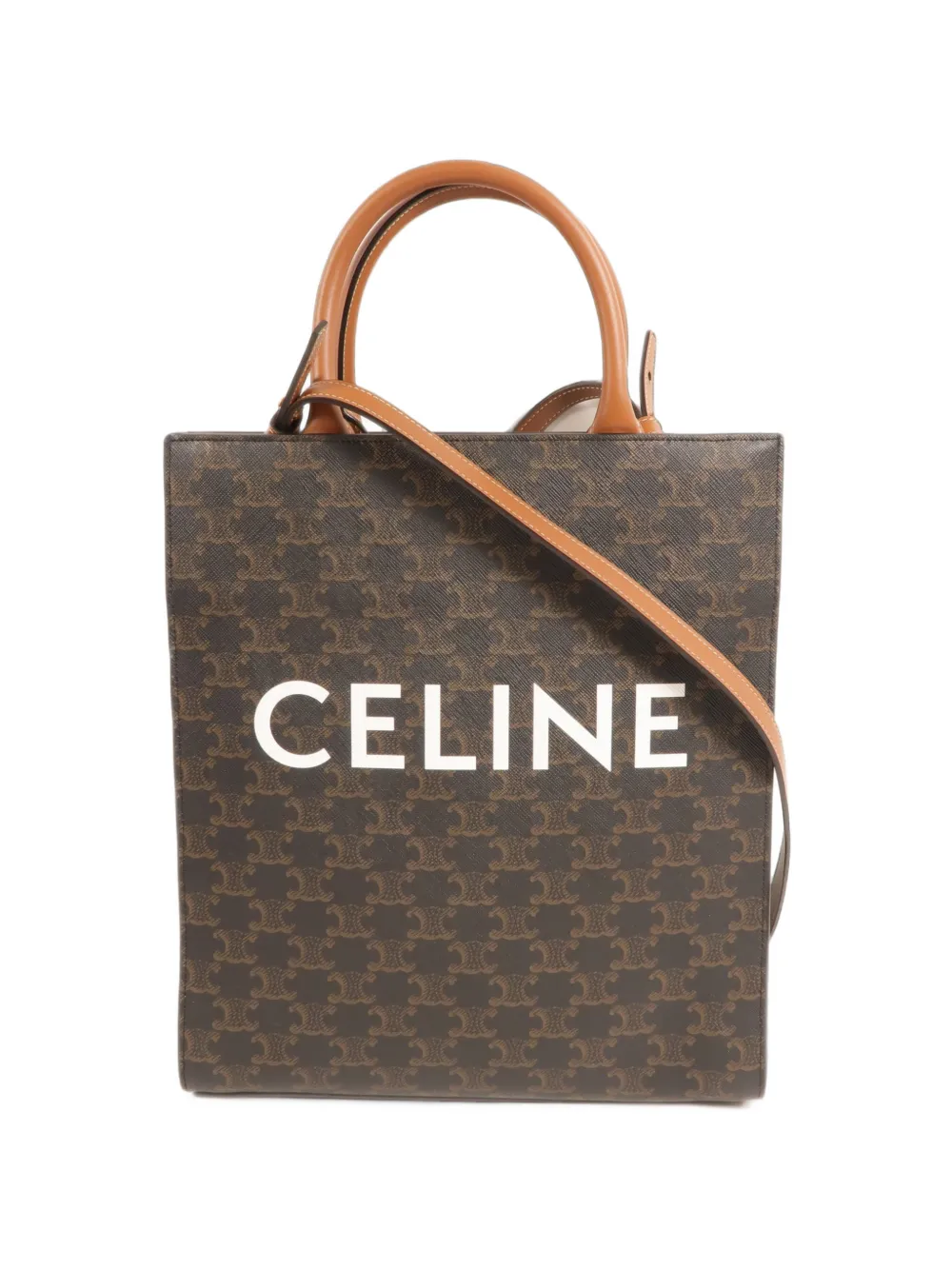 Celine Pre-Owned Triomphe Cabas two-way tote bag - Marrone