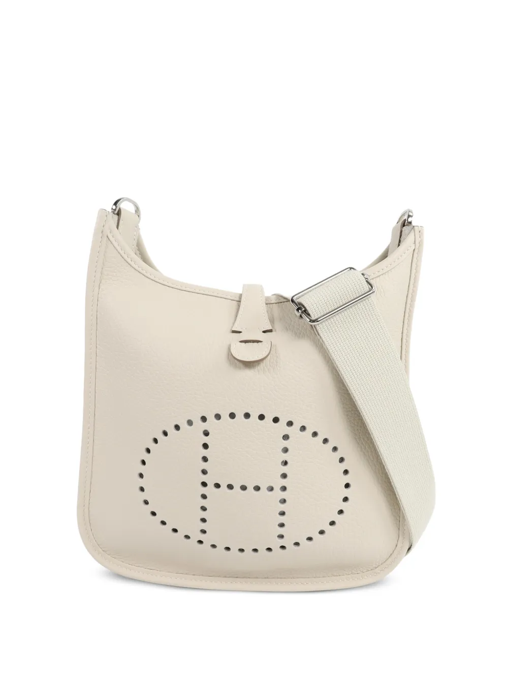 Hermès Pre-Owned 2026 23 Evelyne leather shoulder bag - Bianco