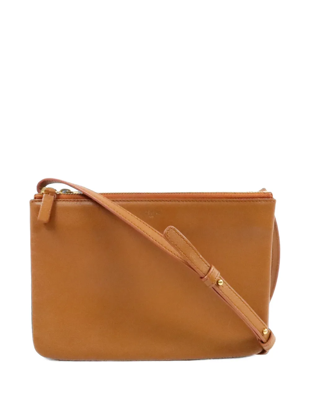 Celine Pre-Owned Trio leather shoulder bag - Marrone