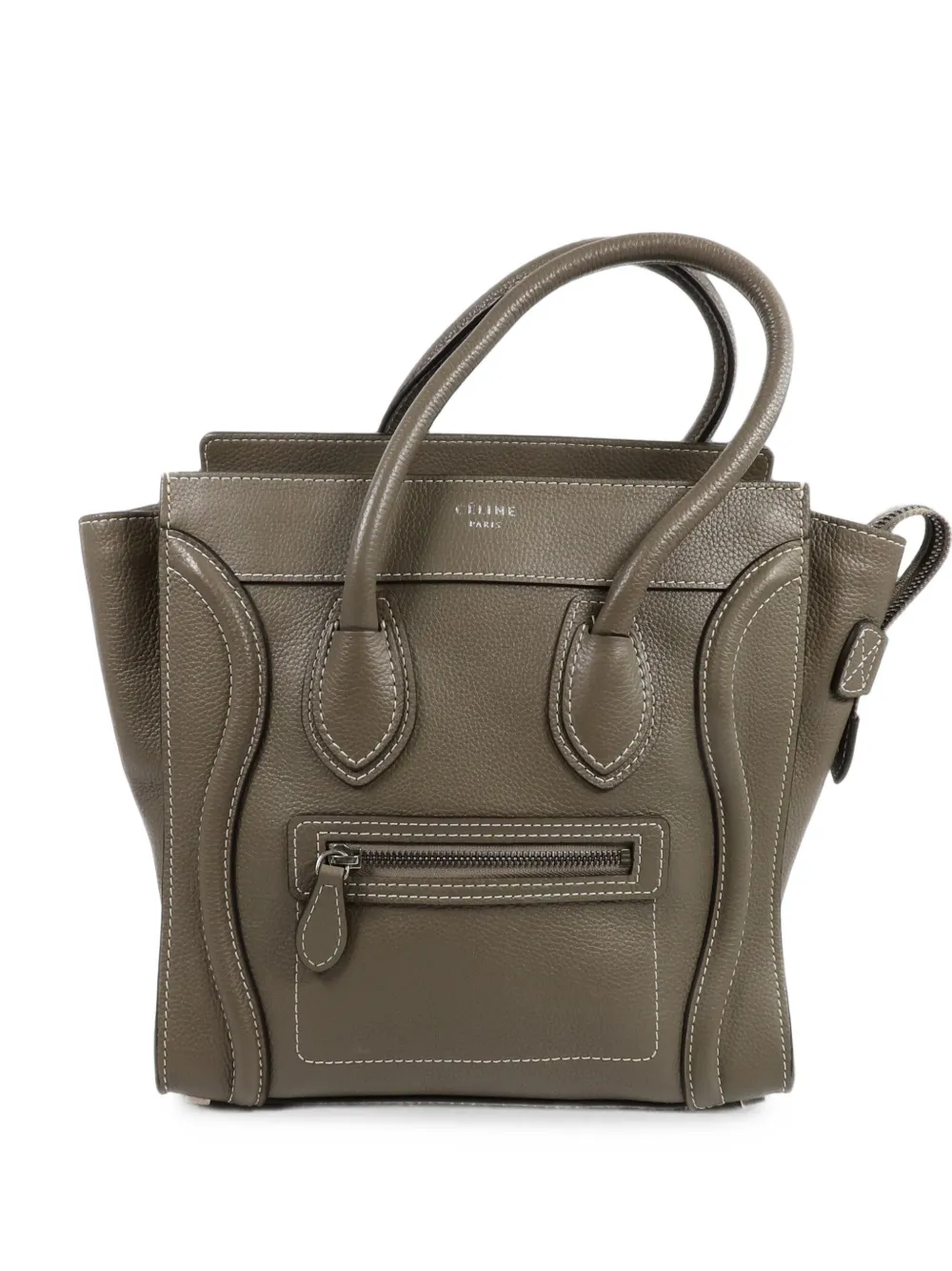 Celine Pre-Owned Micro Luggage leather tote bag - Grigio