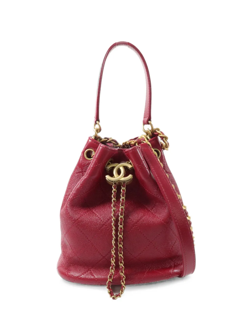 CHANEL Pre-Owned quilted CC tote bag - Rosso