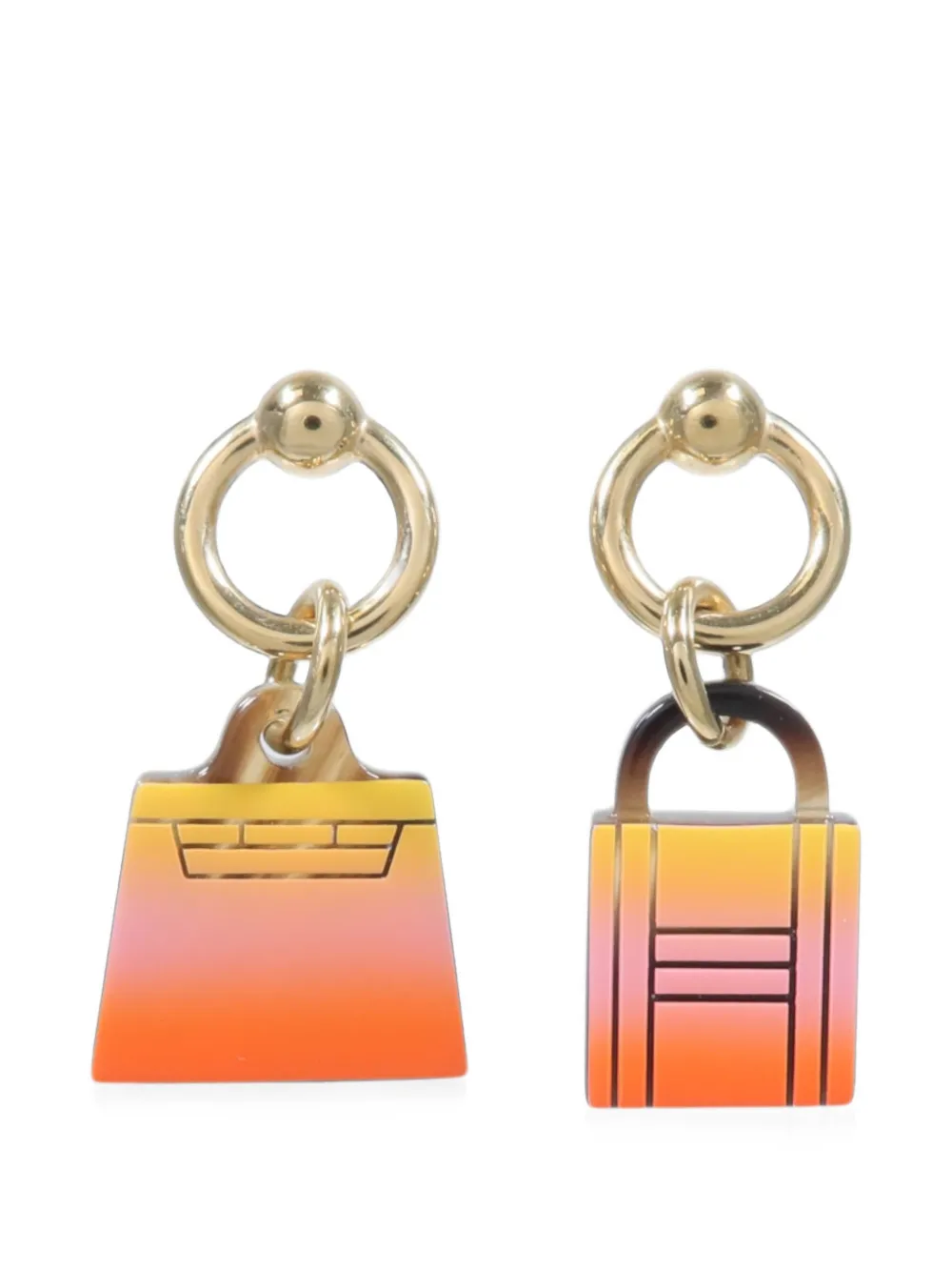 Hermès Pre-Owned Fusion Amulette Maroquinier earrings - Oro