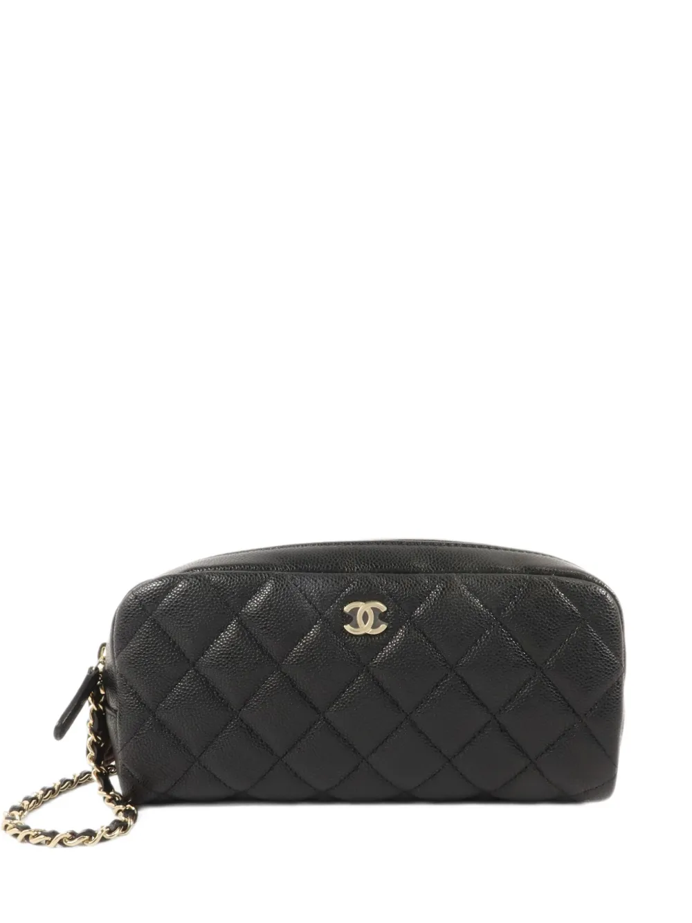 CHANEL Pre-Owned CC Classic Double zipper cosmetic bag - Nero