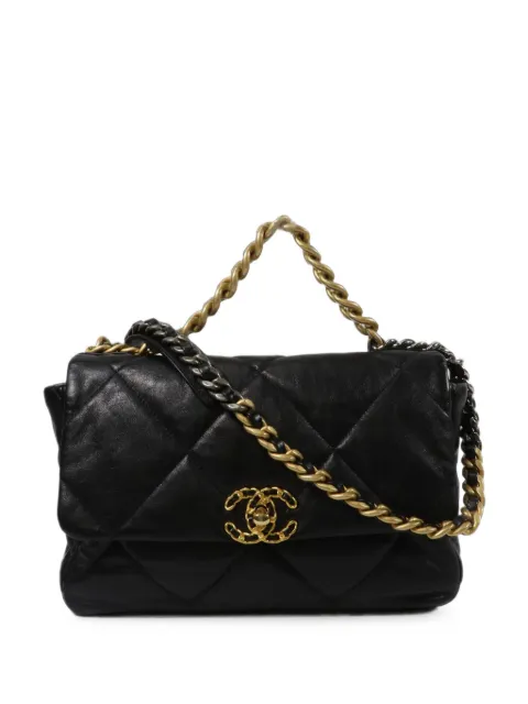 CHANEL Pre-Owned large Chanel 19 chain lambskin shoulder bag