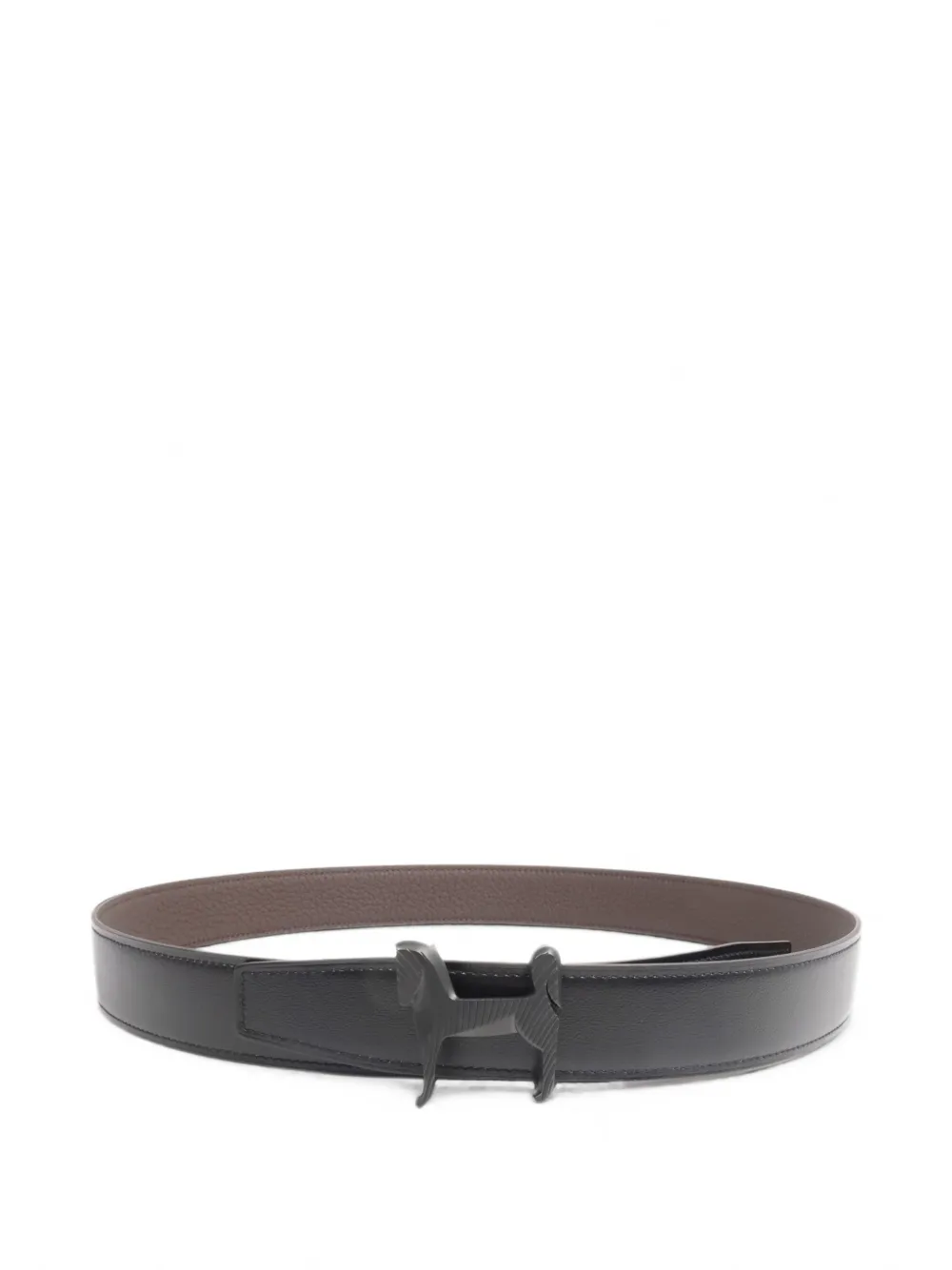 Hermès Pre-Owned Togo Box belt - Nero