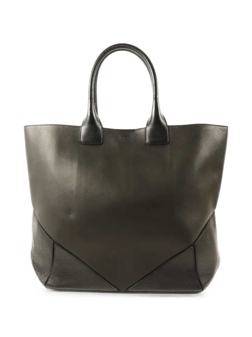 Givenchy Pre-Owned lizard-effect leather tote bag - Nero