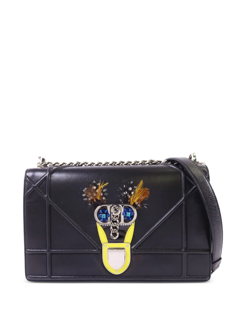 Christian Dior Pre-Owned Diorama crystal leather shoulder bag - Black