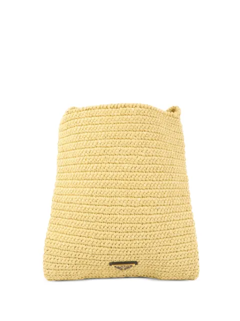 Prada Pre-Owned bolsa de hombro de crochet de rafia