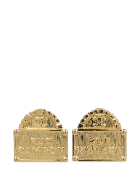 CHANEL Pre-Owned ココマーク リュ カンボン ピアス