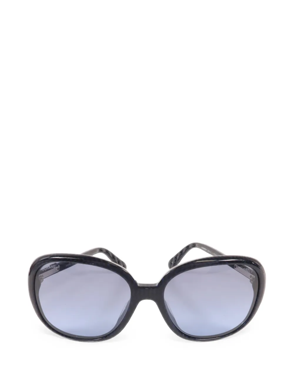 CHANEL Pre-Owned lunettes de soleil CC Interlocking - Bleu CHANEL Pre-Owned lunettes de soleil CC Interlocking - Bleu