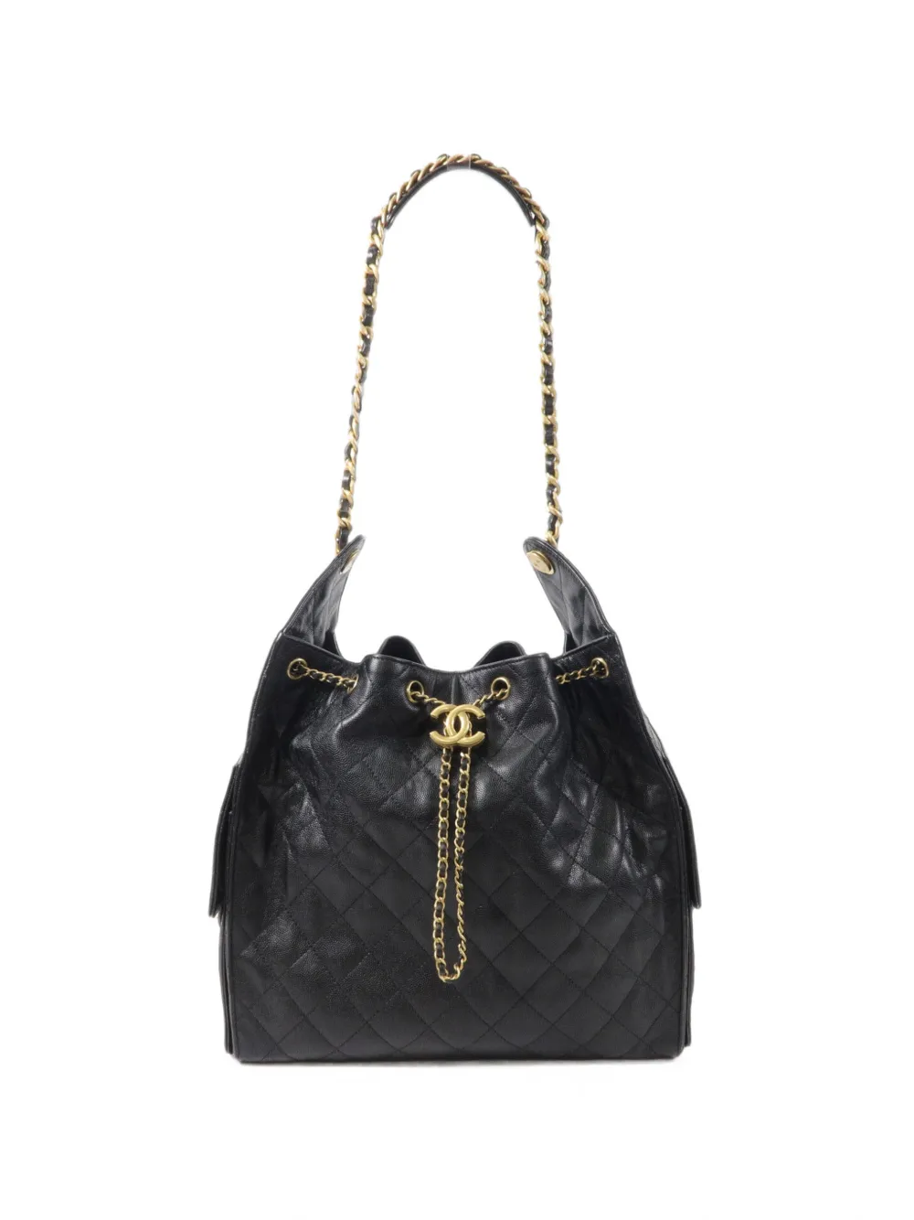 CHANEL Pre-Owned sac porté épaule matelassé à logo CC - Noir