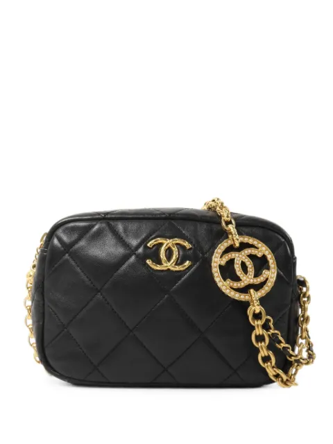 CHANEL Pre-Owned bolsa camera con capitonado de rombos