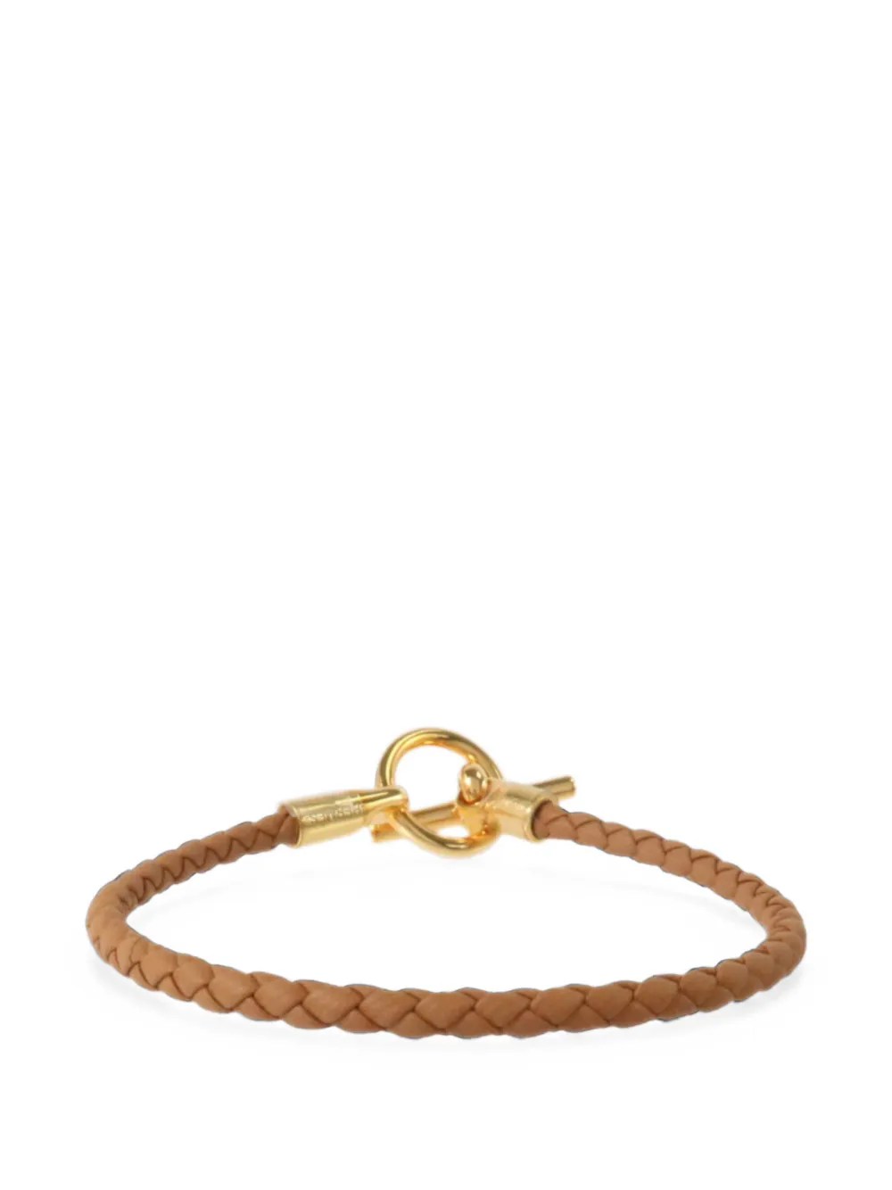 Hermès Pre-Owned Glenan braided-leather bracelet - Oro