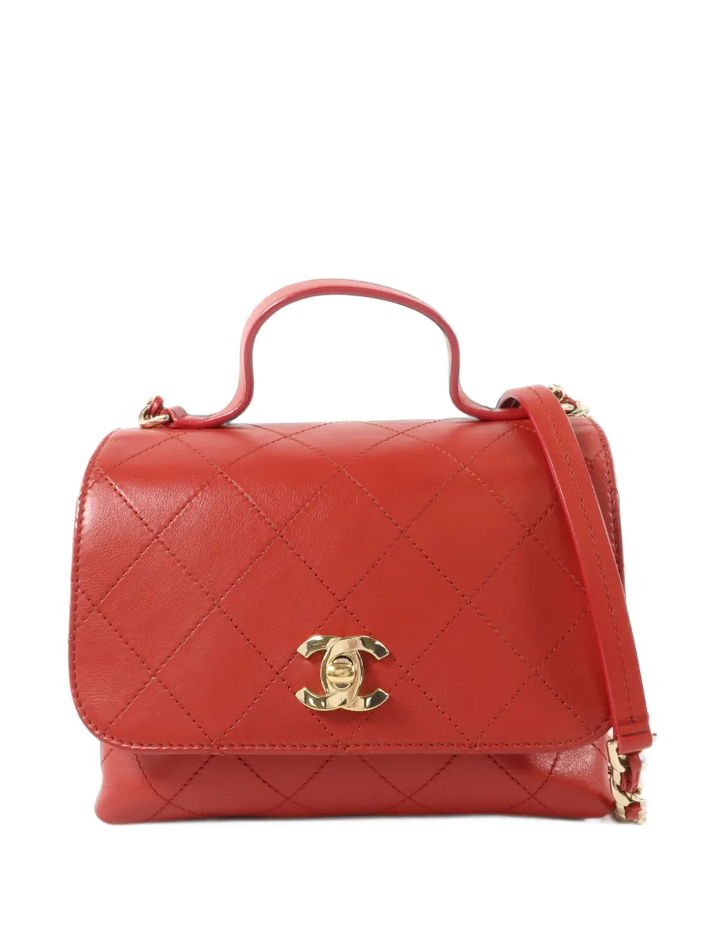 CHANEL Pre-Owned CC turn-lock shoulder bag - Rosso