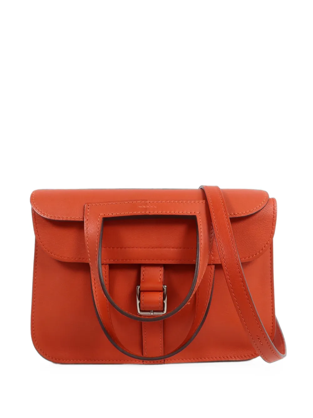 Hermès Pre-Owned Mini Halzan leather shoulder bag - Arancione