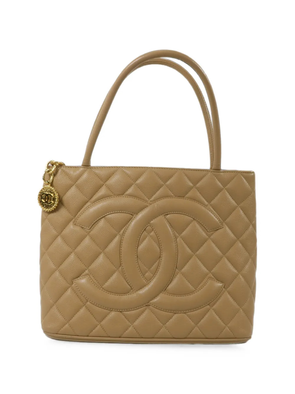 CHANEL Pre-Owned quilted CC tote bag - Toni neutri