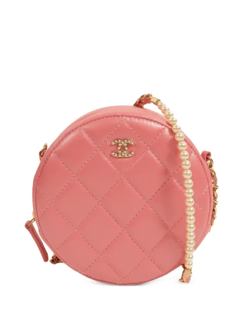 CHANEL Pre-Owned embellished-CC matelassé cross body mini bag