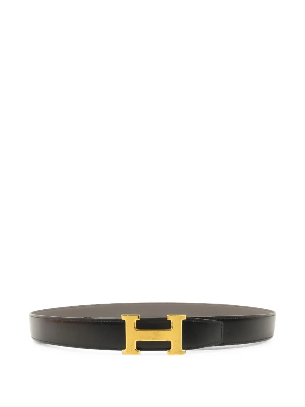 Hermès Pre-Owned H logo-buckle Box leather belt - Nero