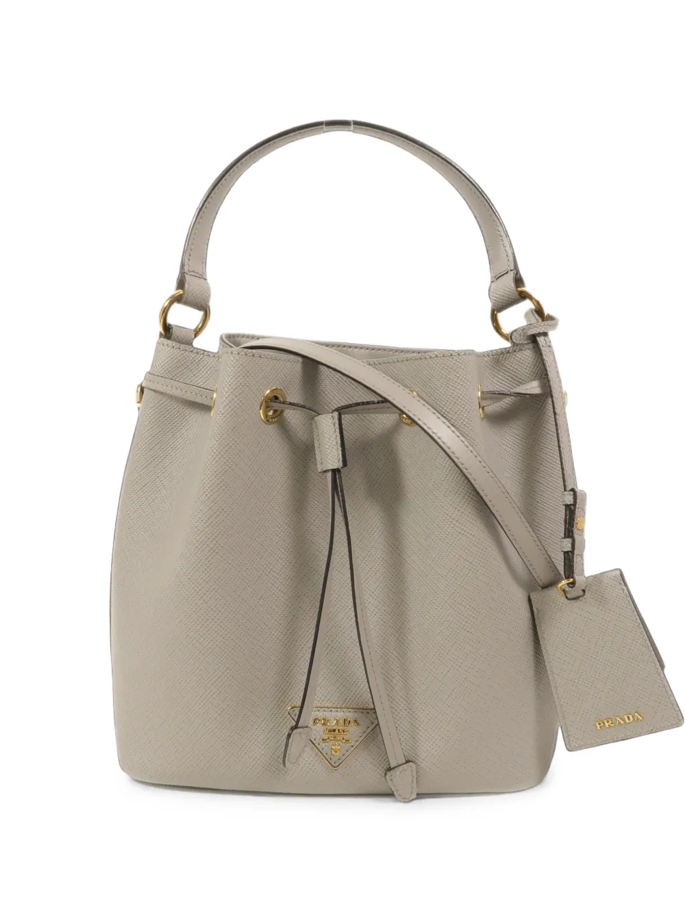 Prada Pre-Owned 2019 Saffiano Cuir bucket bag - Grigio