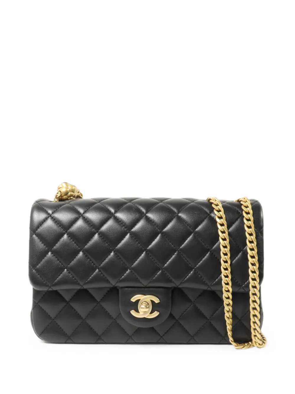 CHANEL Pre-Owned Camellia leather shoulder bag - Nero