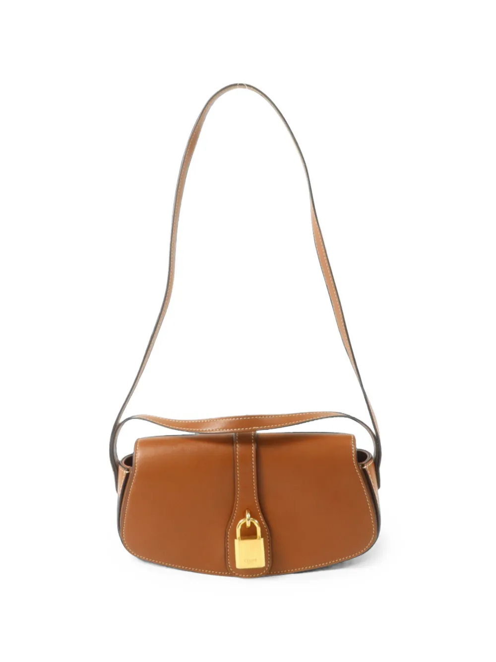Celine Pre-Owned padlock mini bag - Marrone
