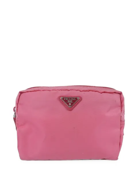 Prada Pre-Owned logo-plaque pouch