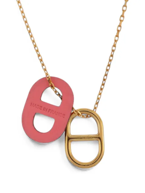 Hermès Pre-Owned O'Maillon leather pendant necklace