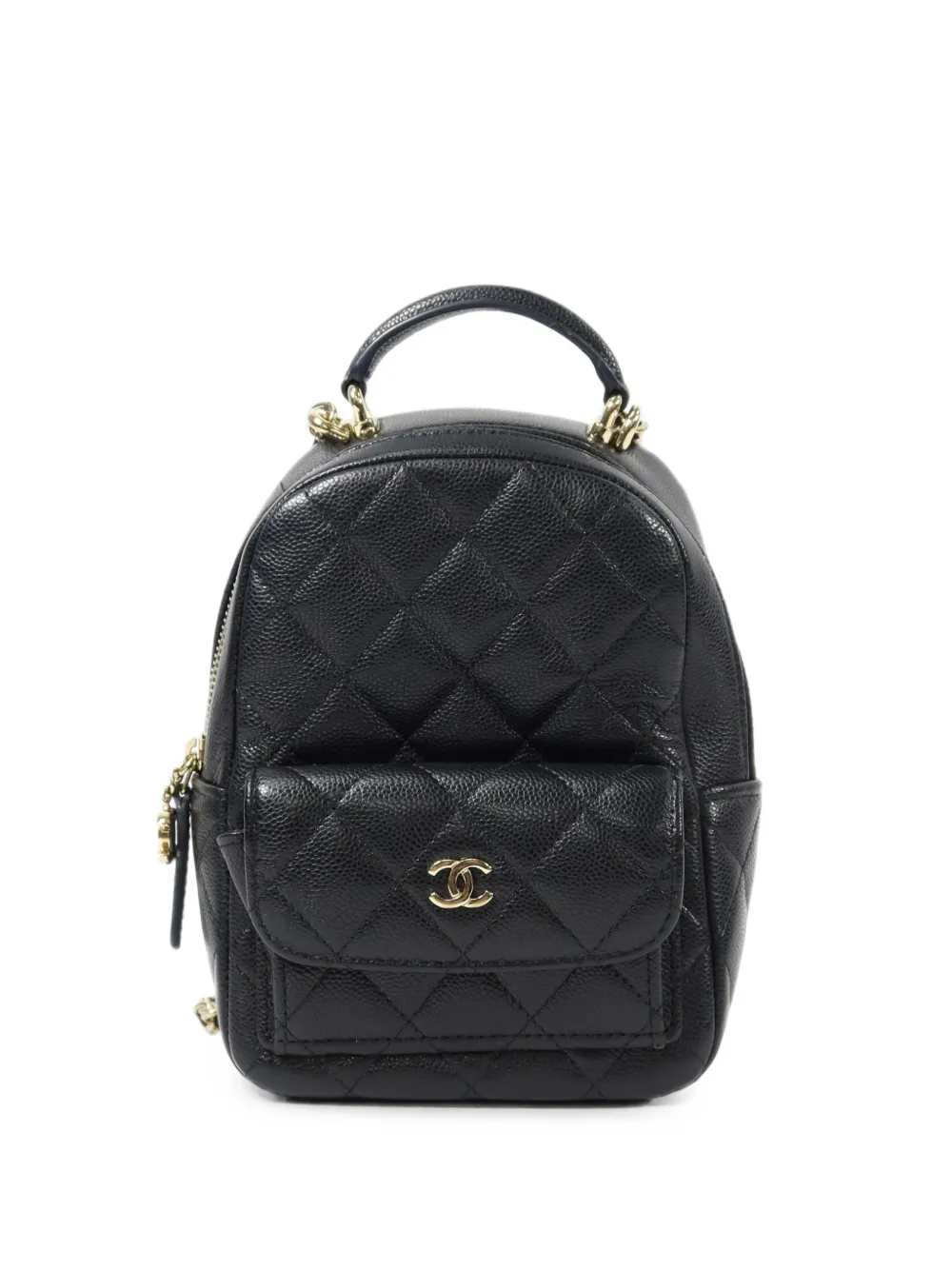 CHANEL Pre-Owned Mini Quilted CC backpack - Black