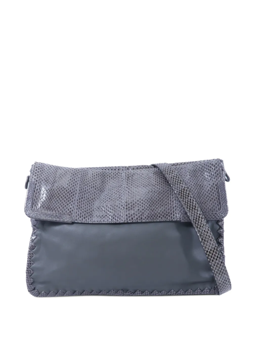 Bottega Veneta Pre-Owned Schultertasche mit Schlangen-Effekt - Grau