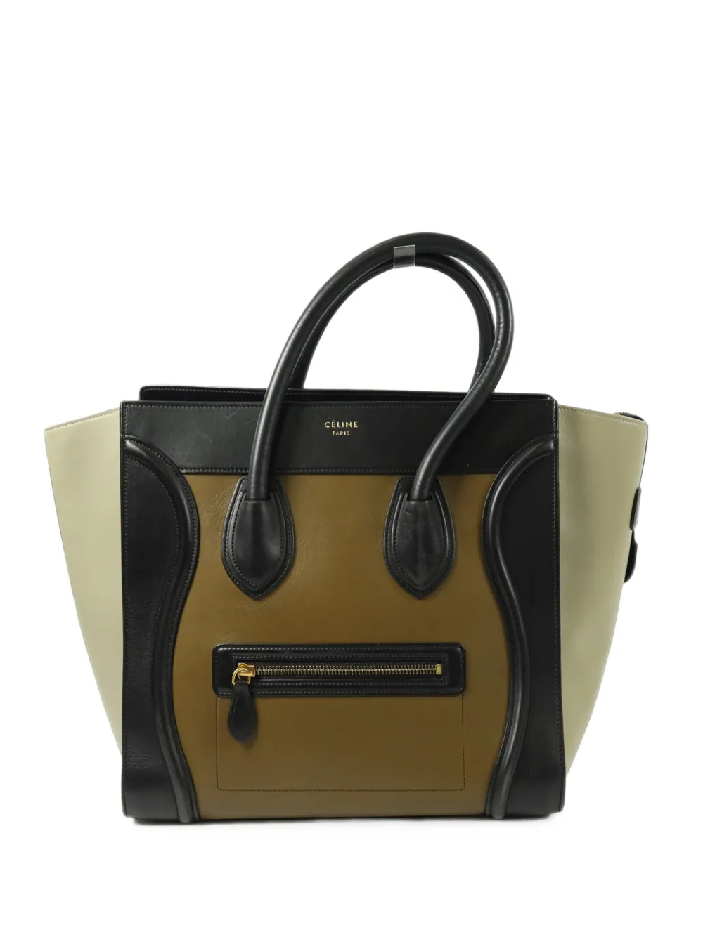 Celine Pre-Owned Mini Luggage leather tote bag - Marrone