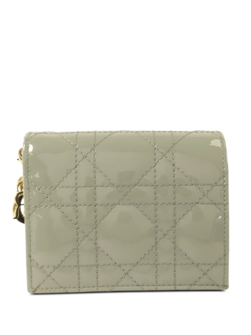 Christian Dior Pre-Owned Cannage Gardenia Portemonnaie - Grau