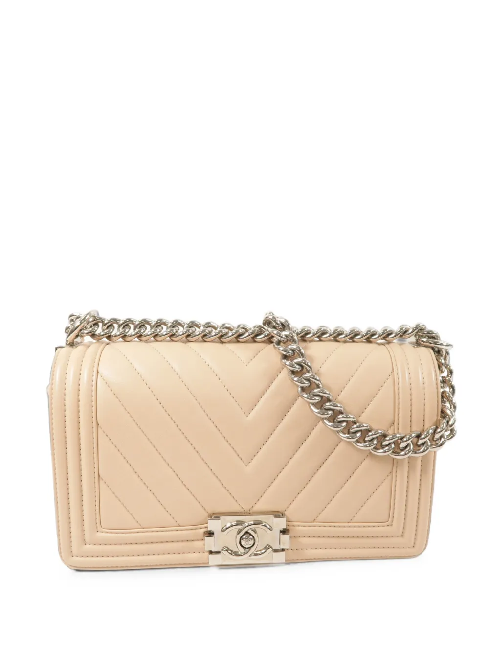 CHANEL Pre-Owned 25 Boy chevron shoulder bag - Toni neutri