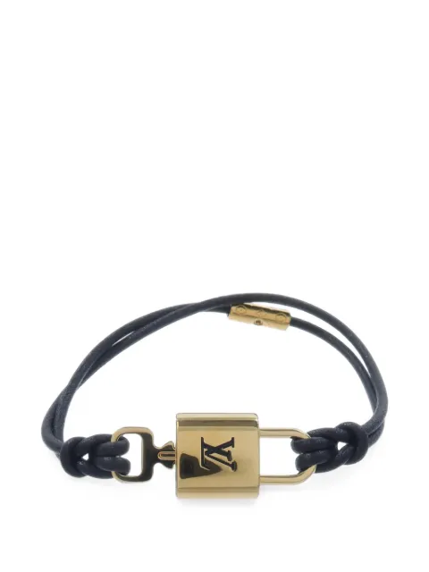 Louis Vuitton Pre-Owned Padlock leather bracelet