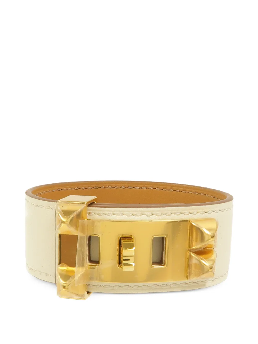 Hermès Pre-Owned 2020 24 Collier de Chien Armband aus Leder - Gold