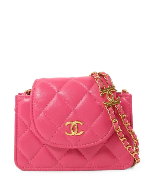 CHANEL Pre-Owned matelassé CC cross body mini bag