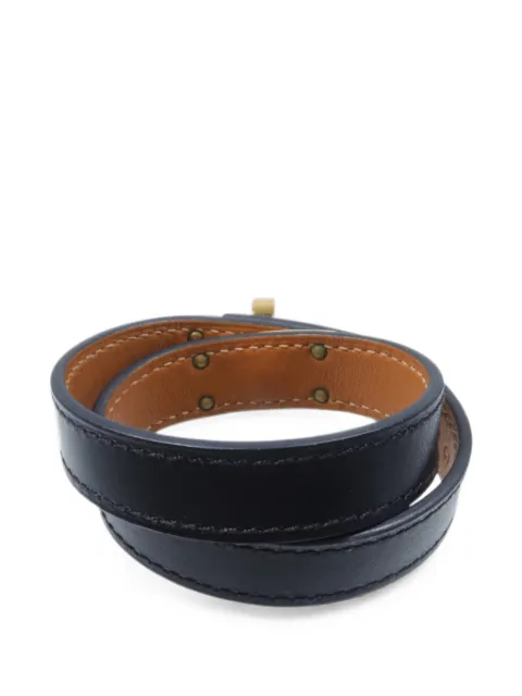 Hermès Pre-Owned 2018 Kelly Double Tour leather bracelet
