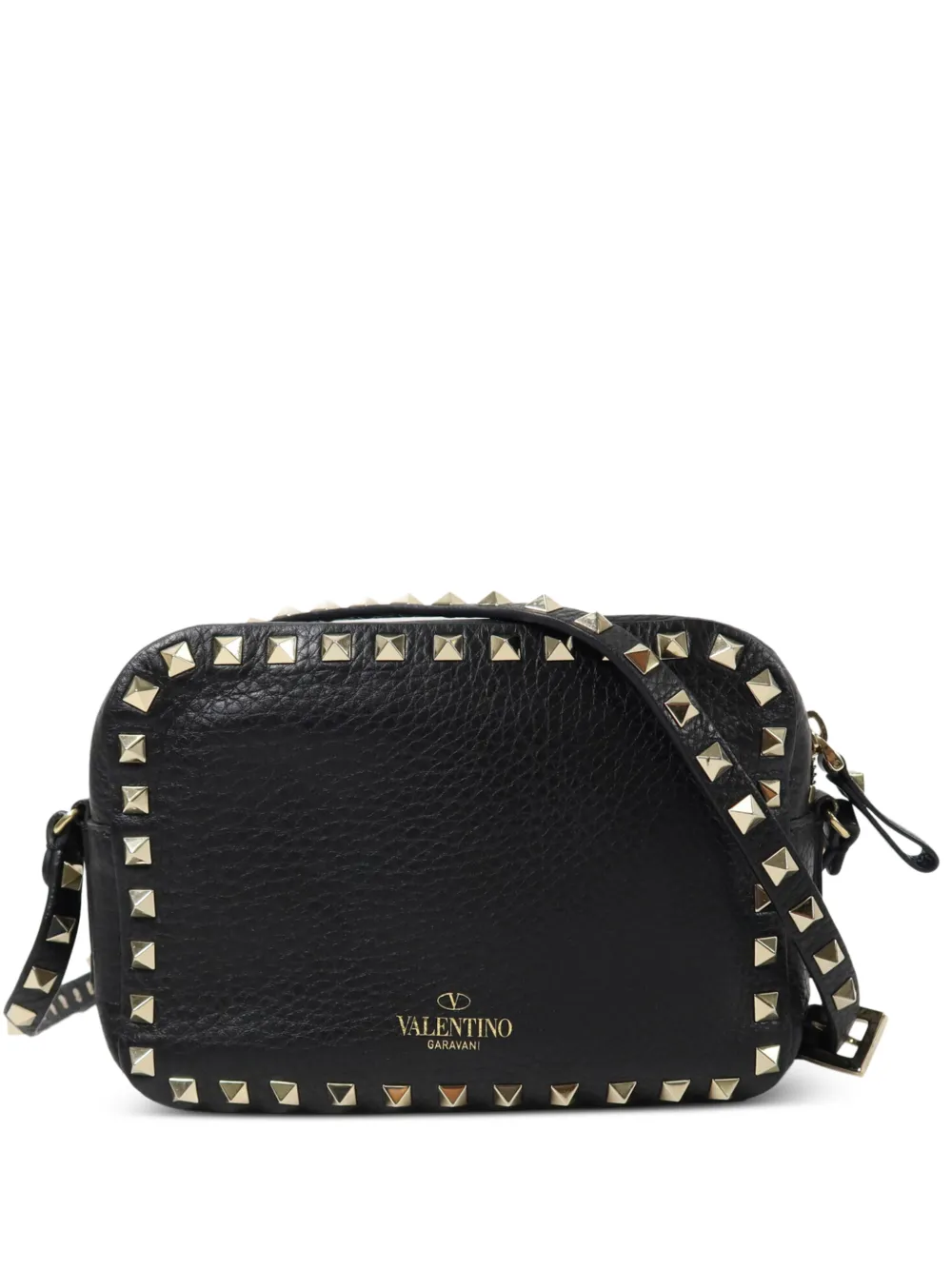 Valentino Garavani Pre-Owned Rockstud leather crossbody bag - Nero
