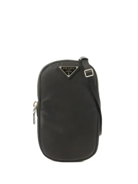 Prada Pre-Owned Enamelled triangle logo phone shoulder bag
