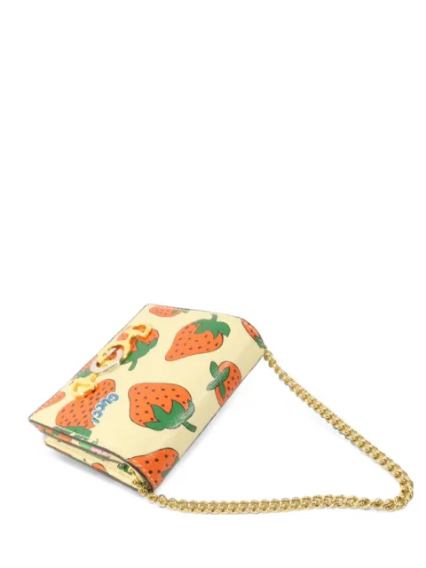 Gucci Pre-Owned Zumi strawberry-print wallet