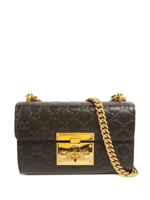 Gucci Pre-Owned bolsa de hombro Padlock pequeña de piel
