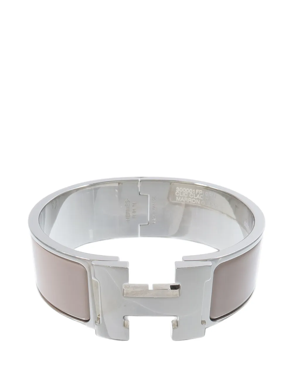 Hermès Pre-Owned Clic Clac H enamel bracelet - Argento