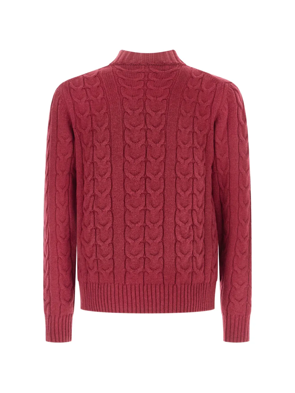 Zanone cable-knit mock-neck sweater Rood