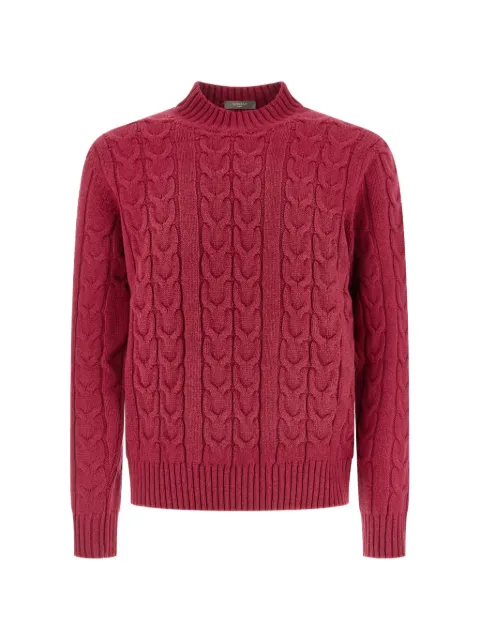 Zanone cable-knit mock-neck sweater