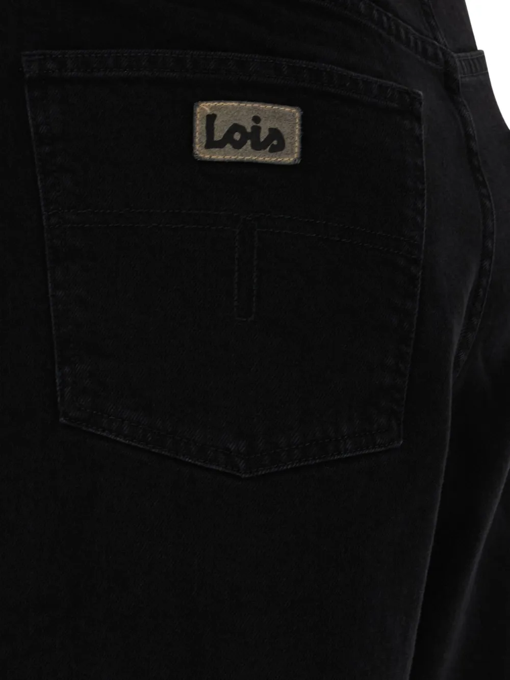 LOIS JEANS logo-patch jeans Zwart